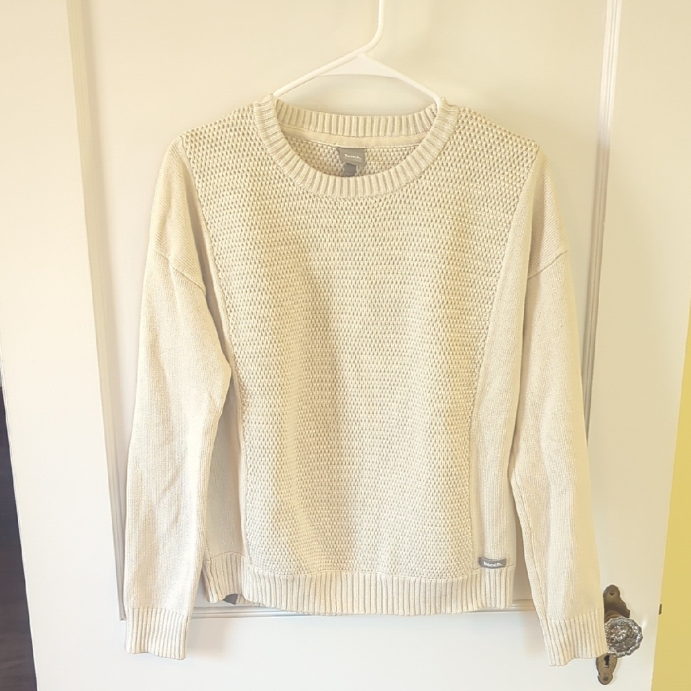 Bench Women's Cream Crew Neck Sweater